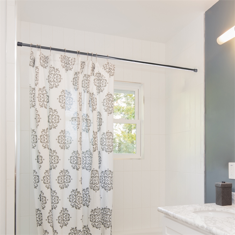 Bowery Hill Classic Adjustable 50 to 84-inch Shower Rod in Chrome