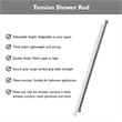 Bowery Hill Classic Adjustable 50 to 84-inch Shower Rod in Chrome