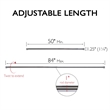 Bowery Hill Classic Adjustable 50 to 84-inch Shower Rod in Chrome