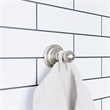 Bowery Hill Modern Single Brass Bathroom Robe Hook in Satin Nickel