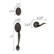 Bowery Hill Brass Entry Door Handleset with Deadbolt in Bronze