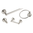 Bowery Hill 4-Piece Metal Bathroom Hardware Kit in Satin Nickel/Silver