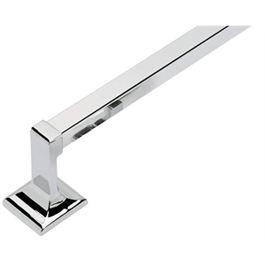 Bowery Hill 24-Inch Metal Bathroom Towel Bar in Polished Chrome/Silver