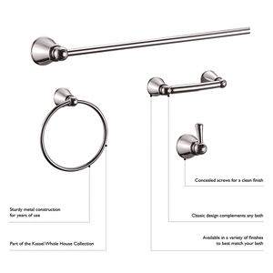 Bowery Hill Metal Toilet Paper Holder in Polished Chrome/Silver