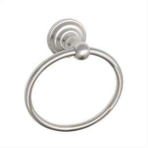 Bowery Hill 6.6-Inch Metal Bathroom Towel Ring in Silver Satin Nickel