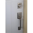 Bowery Hill Metal 2-Way Adjustable Entry Handleset in Satin Nickel/Silver