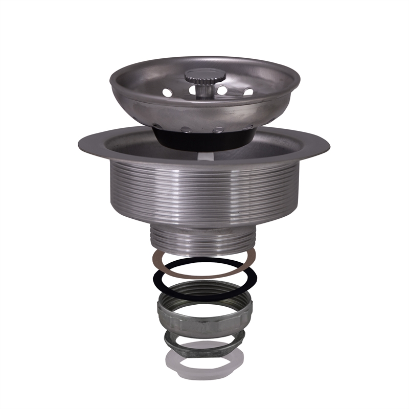 Bowery Hill Stainless Steel Kitchen Sink Drain Strainer in Silver