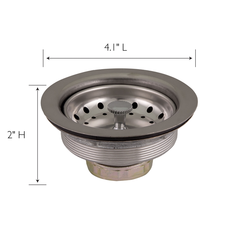 Bowery Hill Stainless Steel Kitchen Sink Drain Strainer in Silver