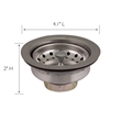Bowery Hill Stainless Steel Kitchen Sink Drain Strainer in Silver