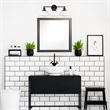 Bowery Hill Stainless Steel Vanity Light in Matte Black 3-Light