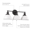 Bowery Hill Stainless Steel Vanity Light in Matte Black 3-Light