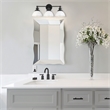 Bowery Hill Stainless Steel Vanity Light in Matte Black 3-Light