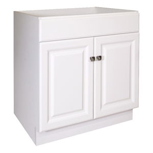 Bowery Hill 2-Door Ready to Assemble Wood Vanity Base in White 30-Inch