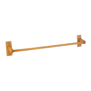 Bowery Hill Rustic Wood Bathroom Towel Bar in Honey Oak 30-Inch