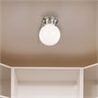 Bowery Hill Globe Ceiling Light with Pull Chain in Satin Nickel