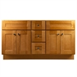 Bowery Hill Wood Vanity without Top in Modern Birch Fully Assembled 60-Inch