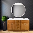 Bowery Hill Wood Vanity without Top in Modern Birch Fully Assembled 60-Inch