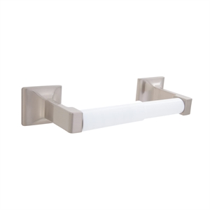 Bowery Hill Double Post Metal Toilet Paper Holder in Satin Nickel/Silver
