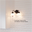 Bowery Hill 2-Light Stainless Steel Wall Mount Sconce in Bronze