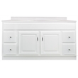 Bowery Hill 61-Inch Vanity with White Cultured Marble Top Fully Assembled