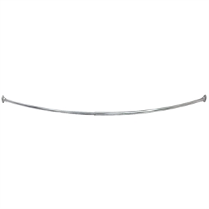 Bowery Hill Stainless Steel Shower Rod in Polished Silver Chrome 55-63 Inch