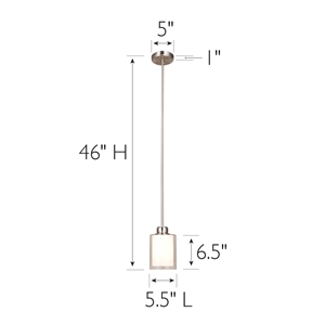 Bowery Hill Stainless Steel Chandelier in Satin Silver Nickel 3-Light