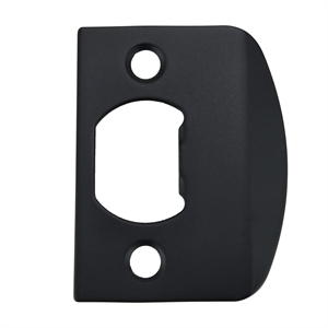 Bowery Hill Strike Plate with Full Lip and Square Corner in Black