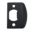 Bowery Hill Strike Plate with Full Lip and Square Corner in Black