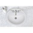 Bowery Hill Oval Drop-In Ceramic Sink 20-Inch x 17-Inch in White