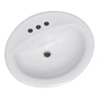 Bowery Hill Oval Drop-In Ceramic Sink 20-Inch x 17-Inch in White