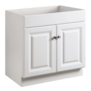 Bowery Hill 24-Inch Unassembled Bathroom Wood Vanity Without Top in White