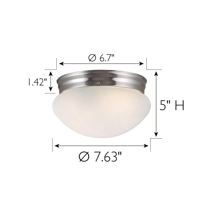 Bowery Hill 1-Light Stainless Steel Ceiling Light in Satin Nickel