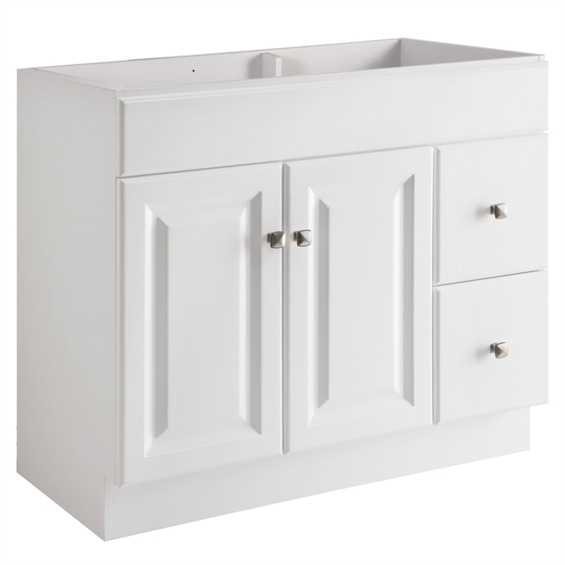Bowery Hill 36-Inch 2-Drawer Wood Vanity Without Top in White
