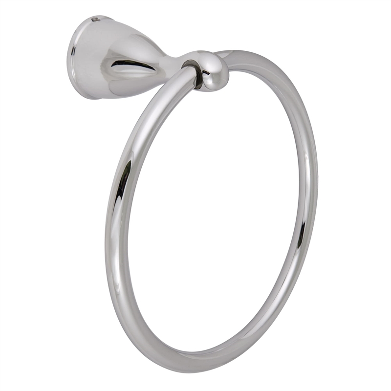 Bowery Hill Transitional Bathroom Towel Ring in Polished Chrome