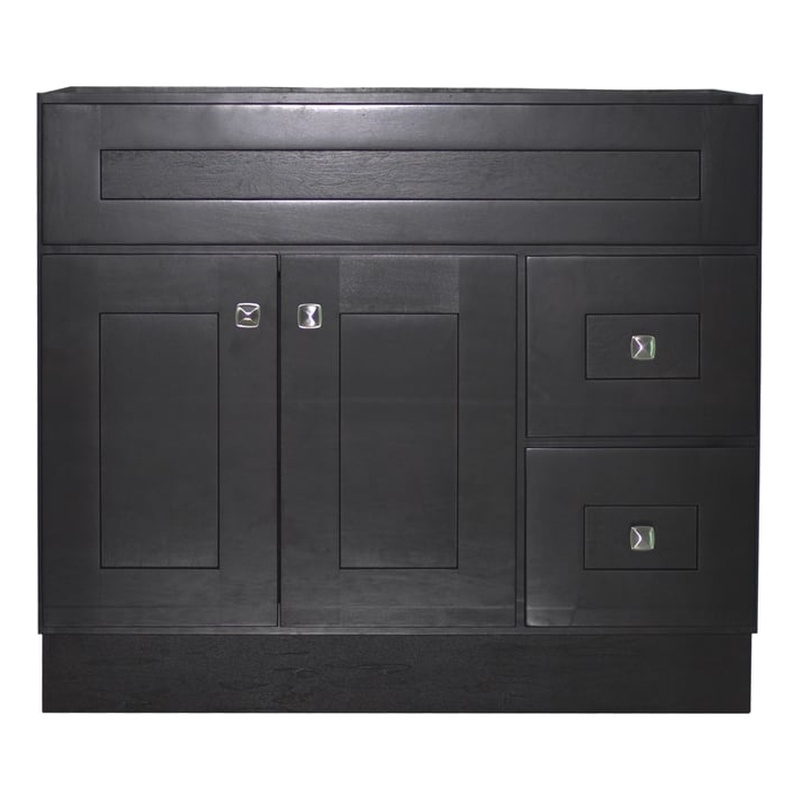 Bowery Hill Fully Assembled Wood Bathroom Vanity in Espresso 36-Inch