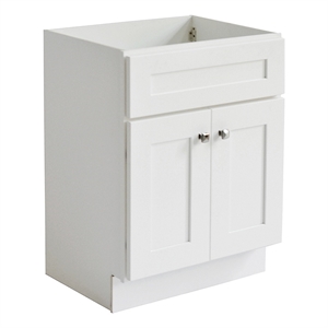 Bowery Hill 24&quot Wood Bathroom Vanity Ready to Assemble in White