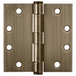 Bowery Hill Door Hinge in Antique Brass 4 1/2 Inch 5/8 Inch Radius 9 Pack