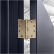 Bowery Hill Door Hinge in Antique Brass 4 1/2 Inch 5/8 Inch Radius 9 Pack