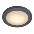 Bowery Hill LED Flush Mount Ceiling Light in Matte Black 7-Inch