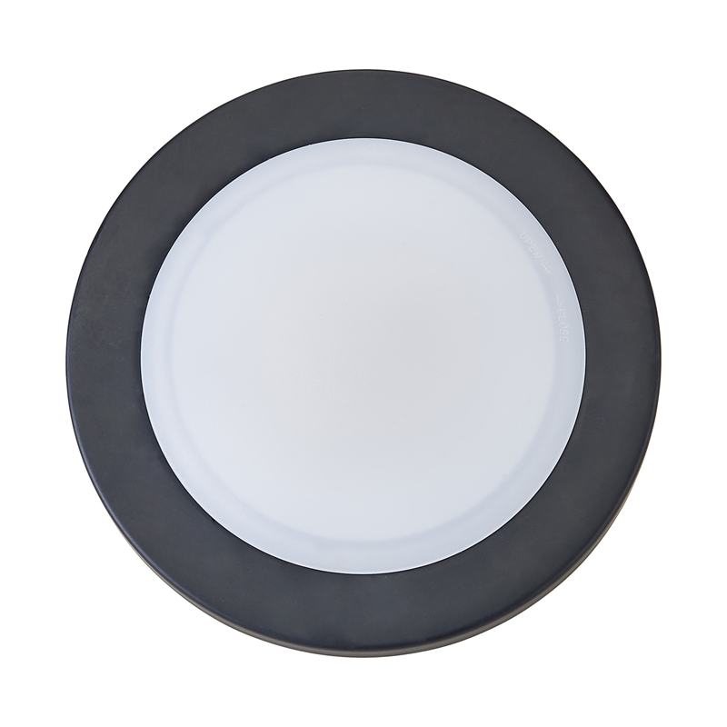 Bowery Hill LED Flush Mount Ceiling Light in Matte Black 7-Inch