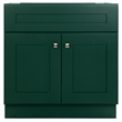Bowery Hill Wood Vanity Without Top in Hunter Green Unassembled 30-Inch