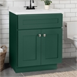 Bowery Hill Wood Vanity Without Top in Hunter Green Unassembled 30-Inch