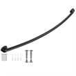 Bowery Hill Stainless Steel Curved Shower Rod in Matte Black 44-66 Inch