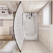 Bowery Hill Stainless Steel Curved Shower Rod in Matte Black 44-66 Inch