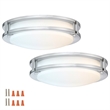 Bowery Hill 5 Color Temperature LED Flush Ceiling Light 11 Inch 2-Pack