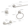 Bowery Hill 4-Piece Traditional Metal Bathroom Accessory Kit in Nickel