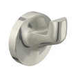 Bowery Hill Modern Metal Bathroom Robe Hook in Brushed Silver Nickel