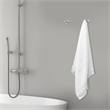 Bowery Hill Modern Metal Bathroom Robe Hook in Brushed Silver Nickel