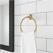 Bowery Hill Traditional Metal Towel Ring in Polished Brass 6-Inch