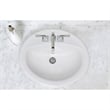 Bowery Hill Oval Ceramic Drop-In Sink 20x17 Single Basin in White